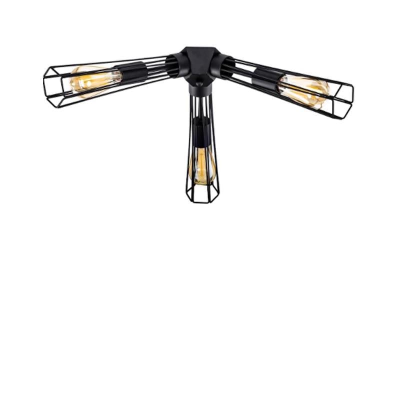 Світильник стельовий лофт Atmolight Halo K-3 C85/1496 на три лампи Чорний