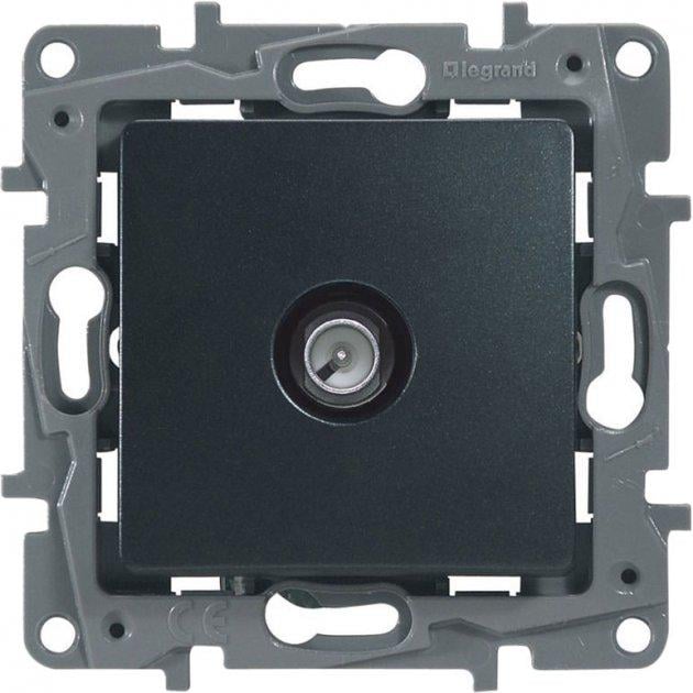 Розетка TV одиночная Legrand 672651 Etika пластиковая для врезного монтажа Антрацитовый
