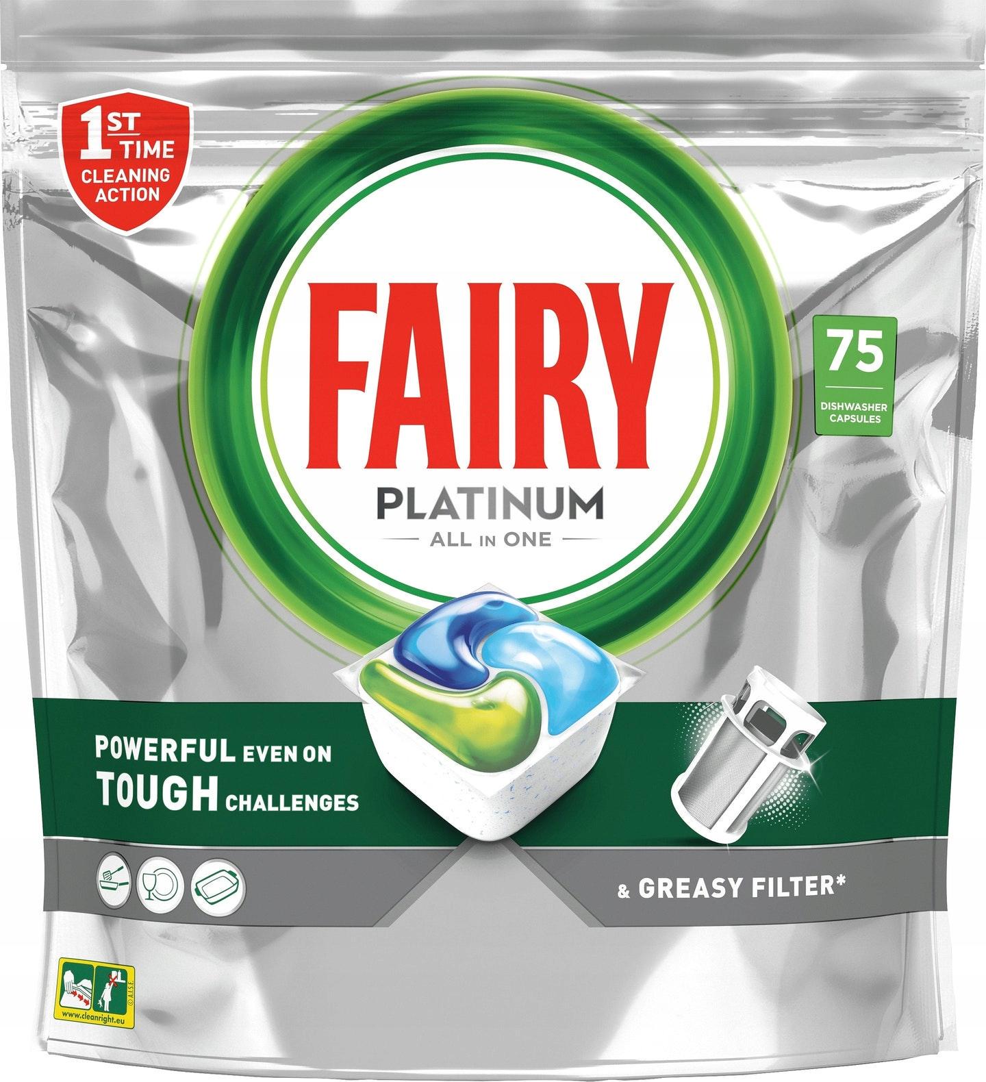 ᐉ Капсулы для посудомоечных машин Fairy Platinum 75 шт. • Купить в Киеве,  Украине • Лучшая цена в Эпицентр