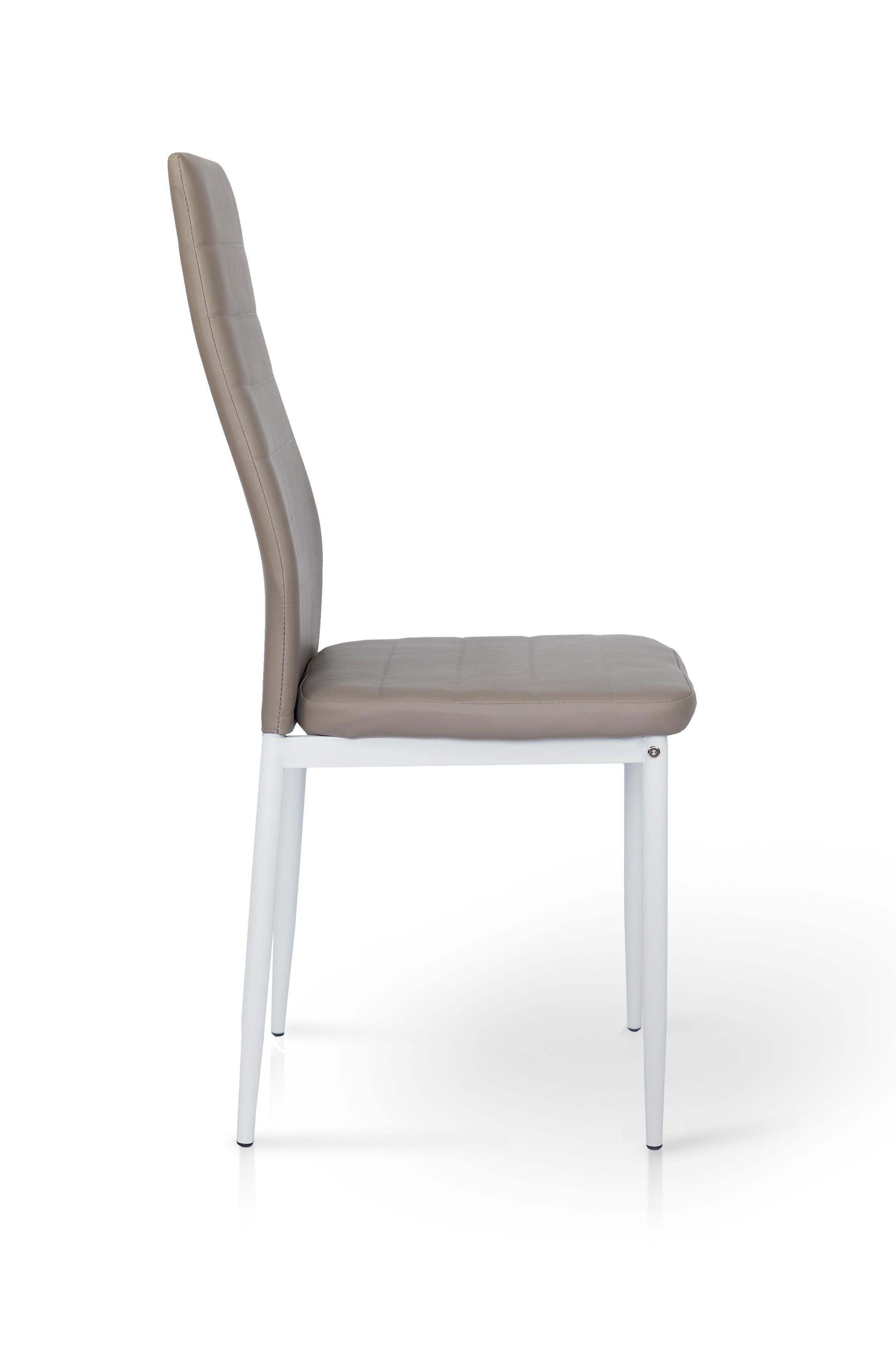 Стілець для кухні та вітальні ГРЕЙС Ріо 390х960х530 мм Білий/Сіро-бежевий (GAА0055072) - фото 4 Стілець для кухні та вітальні ГРЕЙС Ріо 390х960х530 мм Білий/Сіро-бежевий (GAА0055072) - фото 4