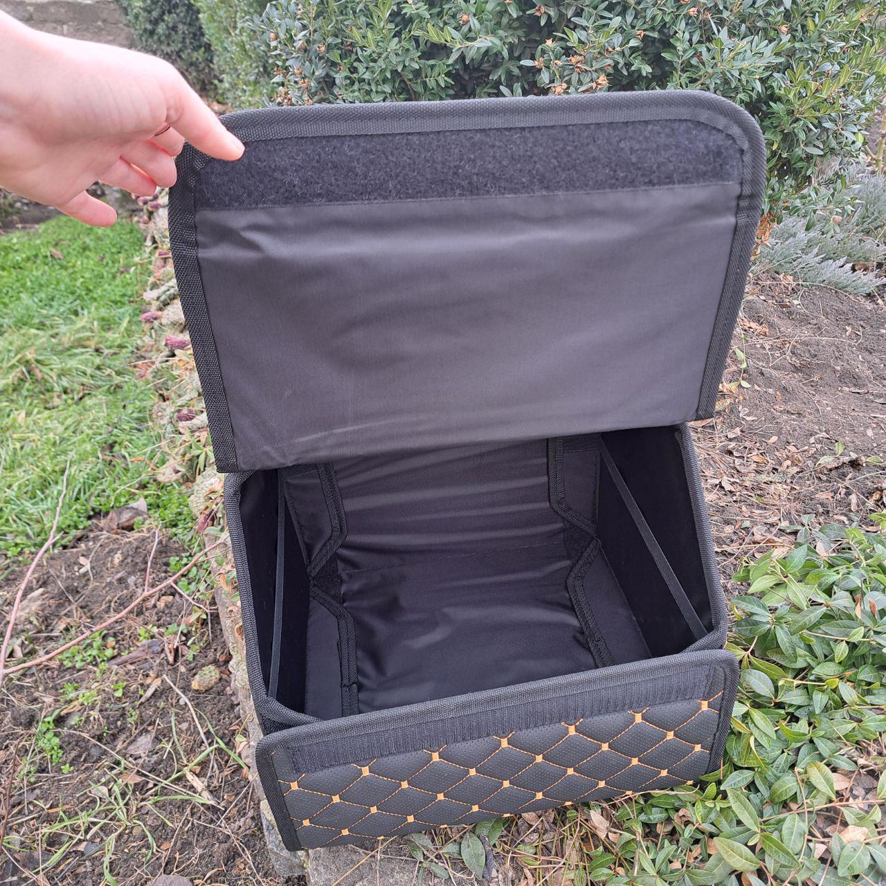 Органайзер автомобильный в багажник с перфорированной эко-кожи S 35x30x30 см Черный (43fe36d8) - фото 4 Органайзер автомобильный в багажник с перфорированной эко-кожи S 35x30x30 см Черный (43fe36d8) - фото 4