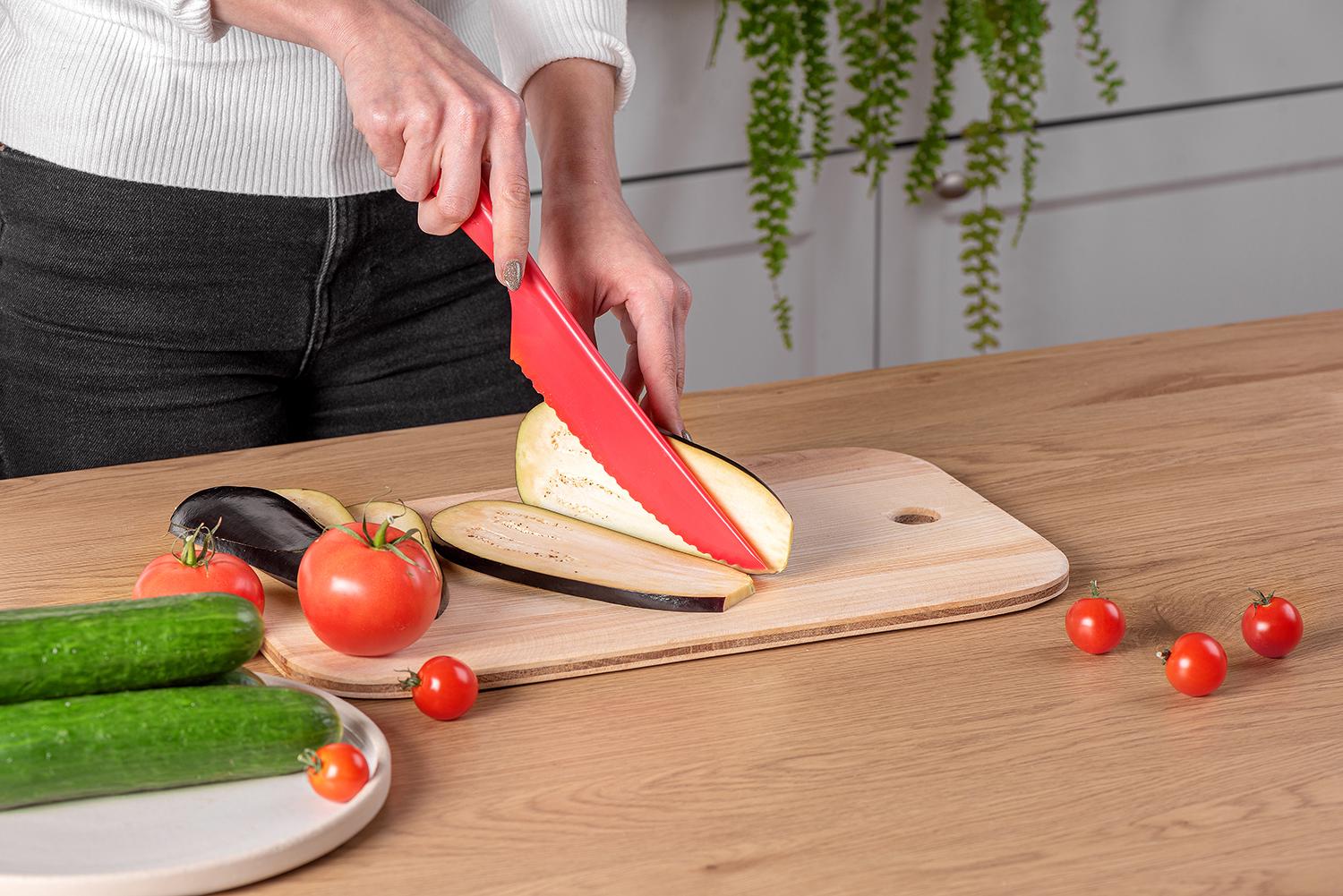 Кухонний ніж пластиковий Kitchette для силіконового килимка 30,5 см Рожевий (1806200137) - фото 10 Кухонний ніж пластиковий Kitchette для силіконового килимка 30,5 см Рожевий (1806200137) - фото 10