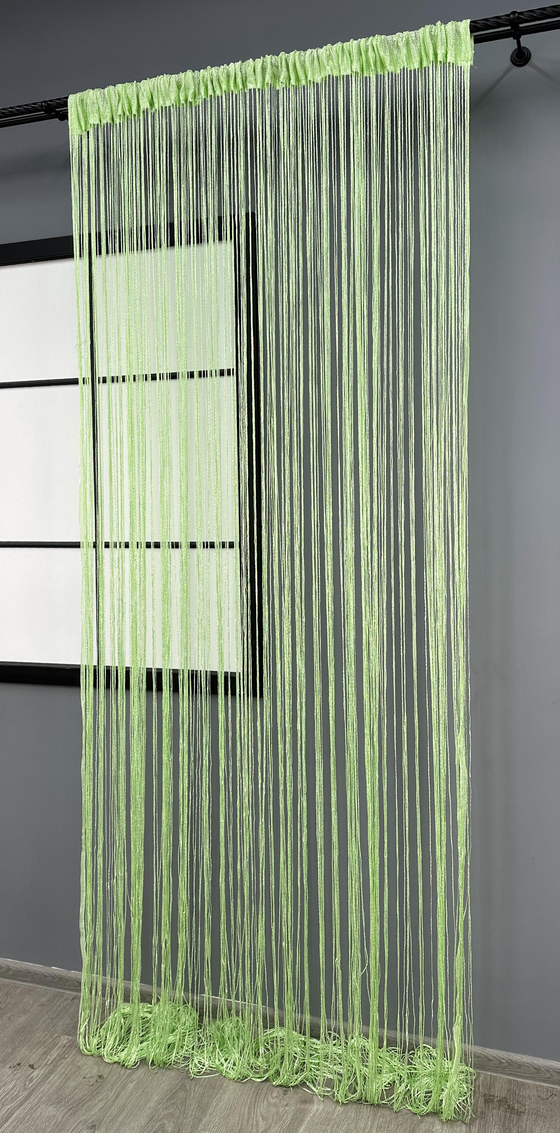 Шторы-нити с люрексом 300х300 см Салатовый (61-107) - фото 3 Шторы-нити с люрексом 300х300 см Салатовый (61-107) - фото 3