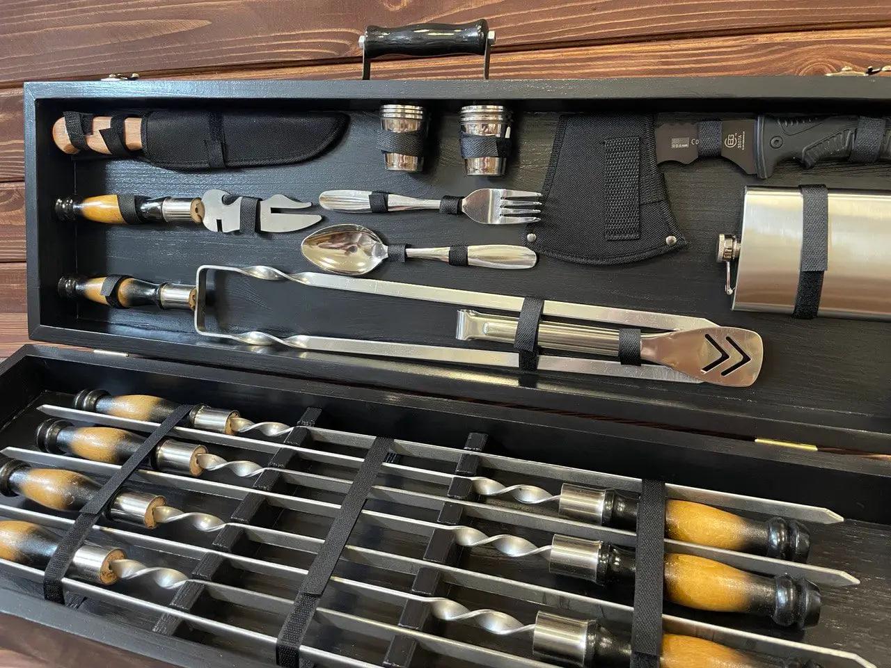 Набір шампурів Гриль-2 у кейсі (10647927) - фото 5 Набір шампурів Гриль-2 у кейсі (10647927) - фото 5