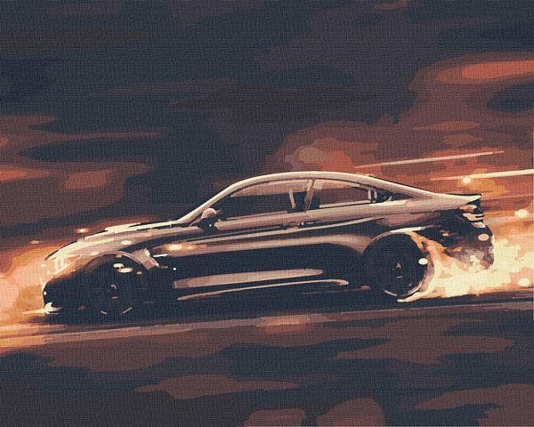 Картина за номерами Ідейка Транспорт Шалена швидкість 40х50 см в термопакеті (КНО2521-mt)