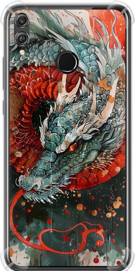 Чехол на Huawei Honor 8X Стихия огня (6101sp-1596-42517)