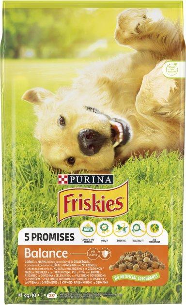 Корм сухой Friskies для взрослых собак с курицей говядиной и овощами 10 кг 2 шт. (10770636)