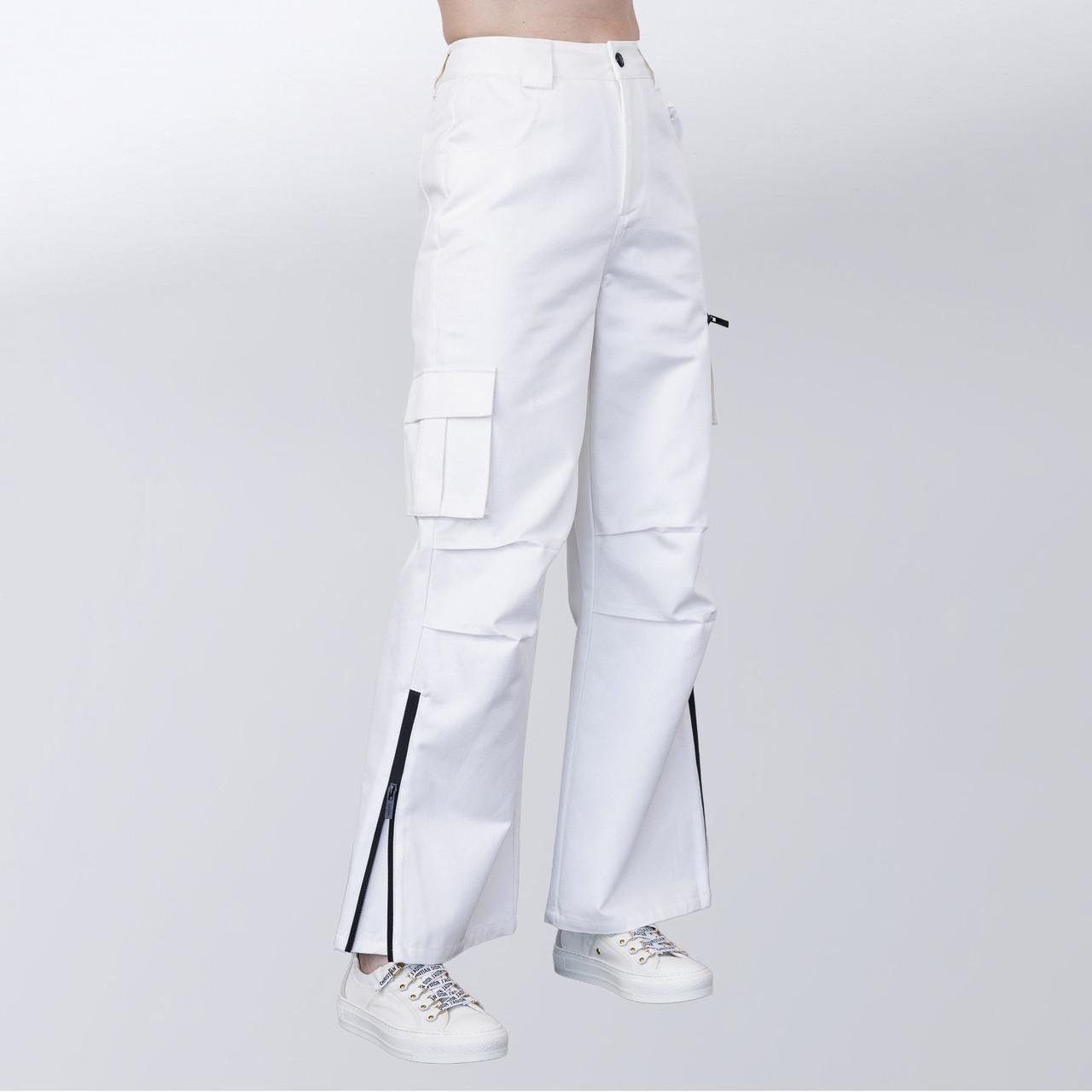 Брюки карго жіночі Prada S Білий (2588762913) - фото 2 Брюки карго жіночі Prada S Білий (2588762913) - фото 2