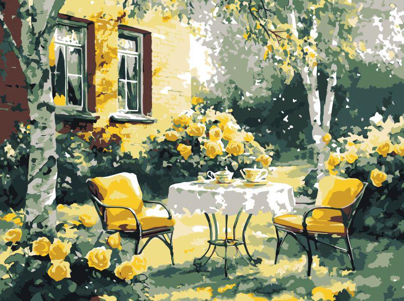 Картина по номерам Ideyka Уютный дворик 30x40 см (Id-KHO6374)