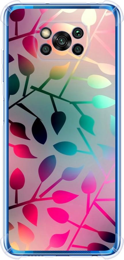 Чехол на Xiaomi Poco X3 Листья (2235sp-2073-42517)