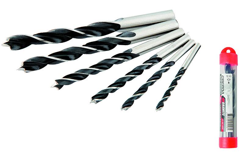 Набор сверл для дерева Granite 4х75/5х80/6х90/8х103/10х117 мм 5 шт. (02-02-2005)