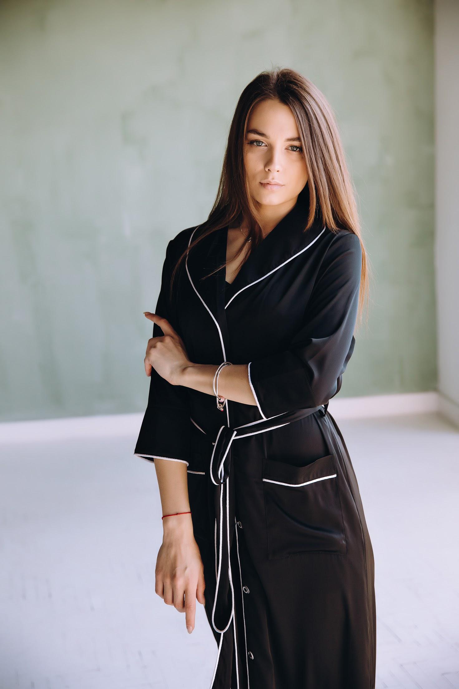 Халат жіночий Modena MOD X135 S Чорний (13375613) - фото 2 Халат жіночий Modena MOD X135 S Чорний (13375613) - фото 2