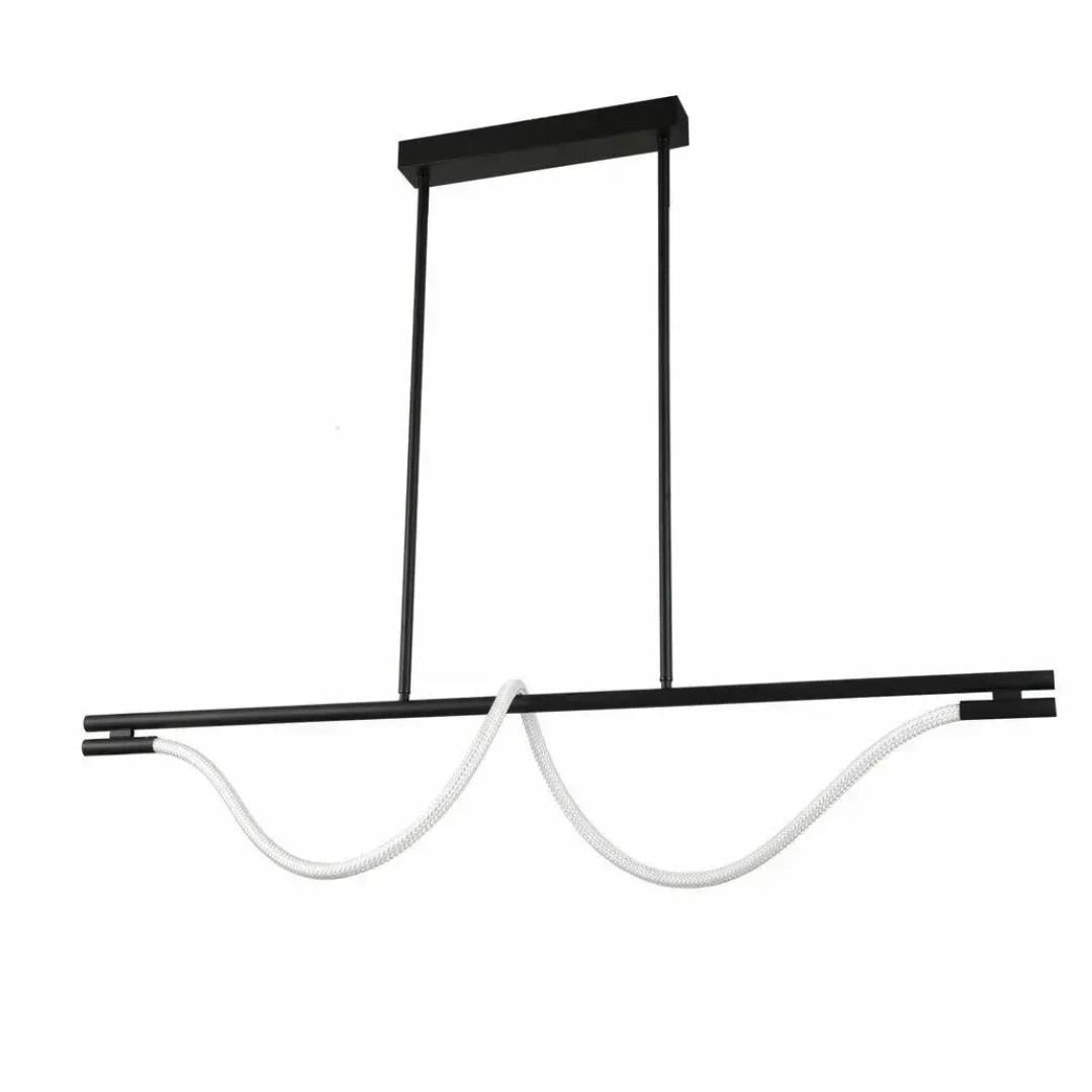 Люстра светодиодная Valeso 74W с изогнутым рассеивателем 3000-6500К с пультом Черный (G 2914/1000)