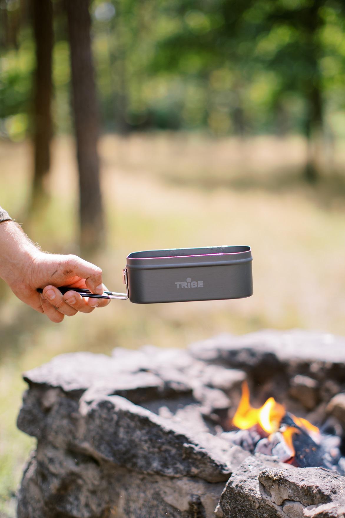 Контейнер для еды Tribe Lunch Box Alu алюминиевый со складной ручкой (T-FG-0016-grey) - фото 9