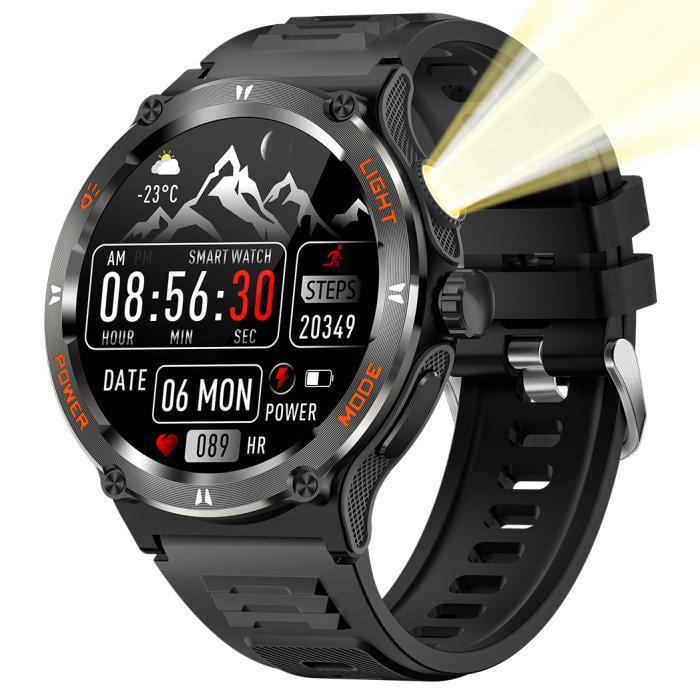 Смарт-часы Smart Advanture с компасом из поликарбоната 48,5х13,2 мм Черный (150-96-1724)