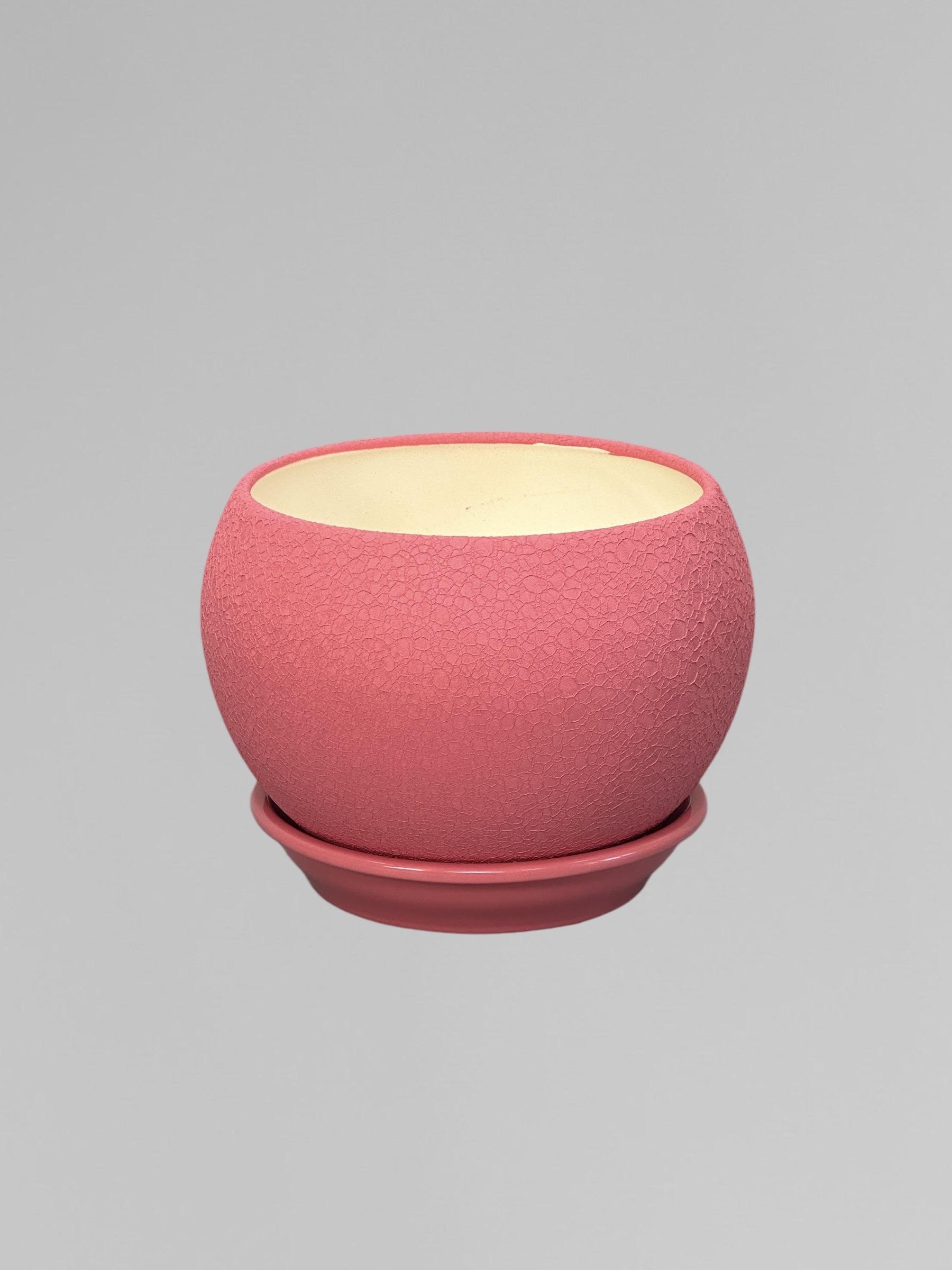Горщик для квітів керамічний Куля шовк 1,4 л Лососевий (Г01011) - фото 1 Горщик для квітів керамічний Куля шовк 1,4 л Лососевий (Г01011) - фото 1