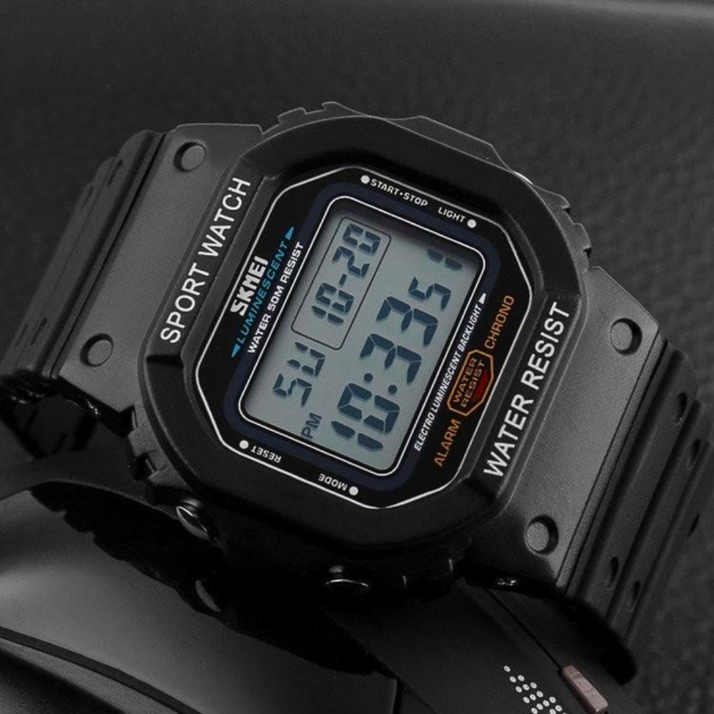 Наручные часы мужские Skmei спортивные электронные водонепроницаемые противоударные с подсветкой Черный (1134) - фото 7 Наручные часы мужские Skmei спортивные электронные водонепроницаемые противоударные с подсветкой Черный (1134) - фото 7