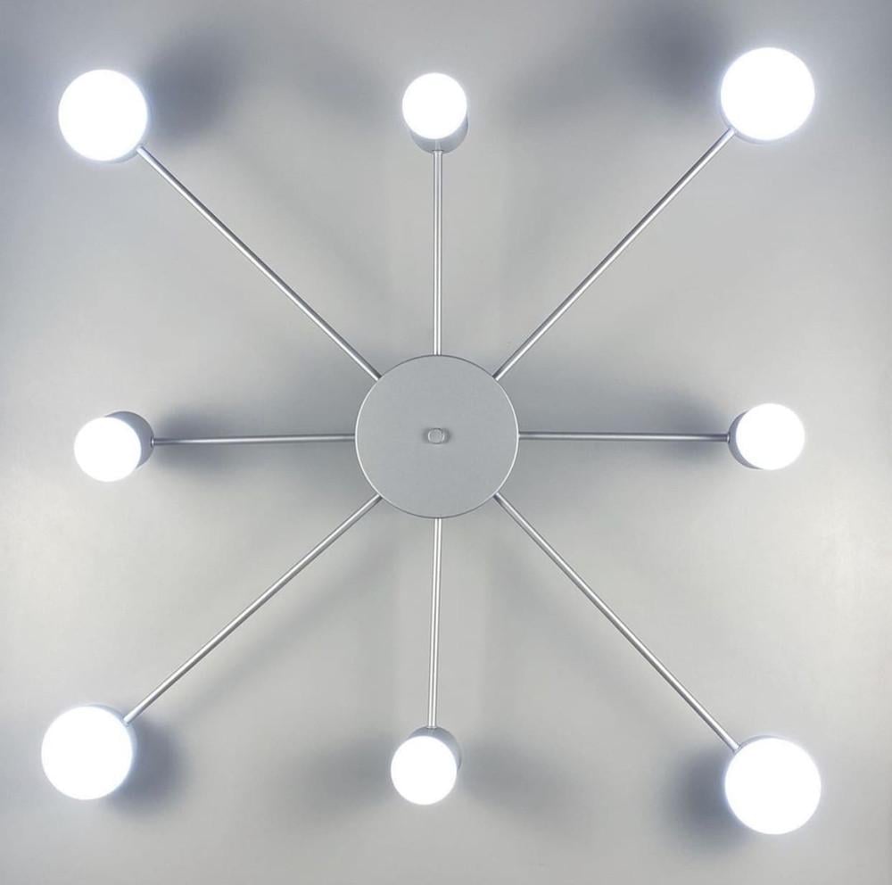 Светильник потолочный светодиодный Серебряный (DE 34/8 CH)