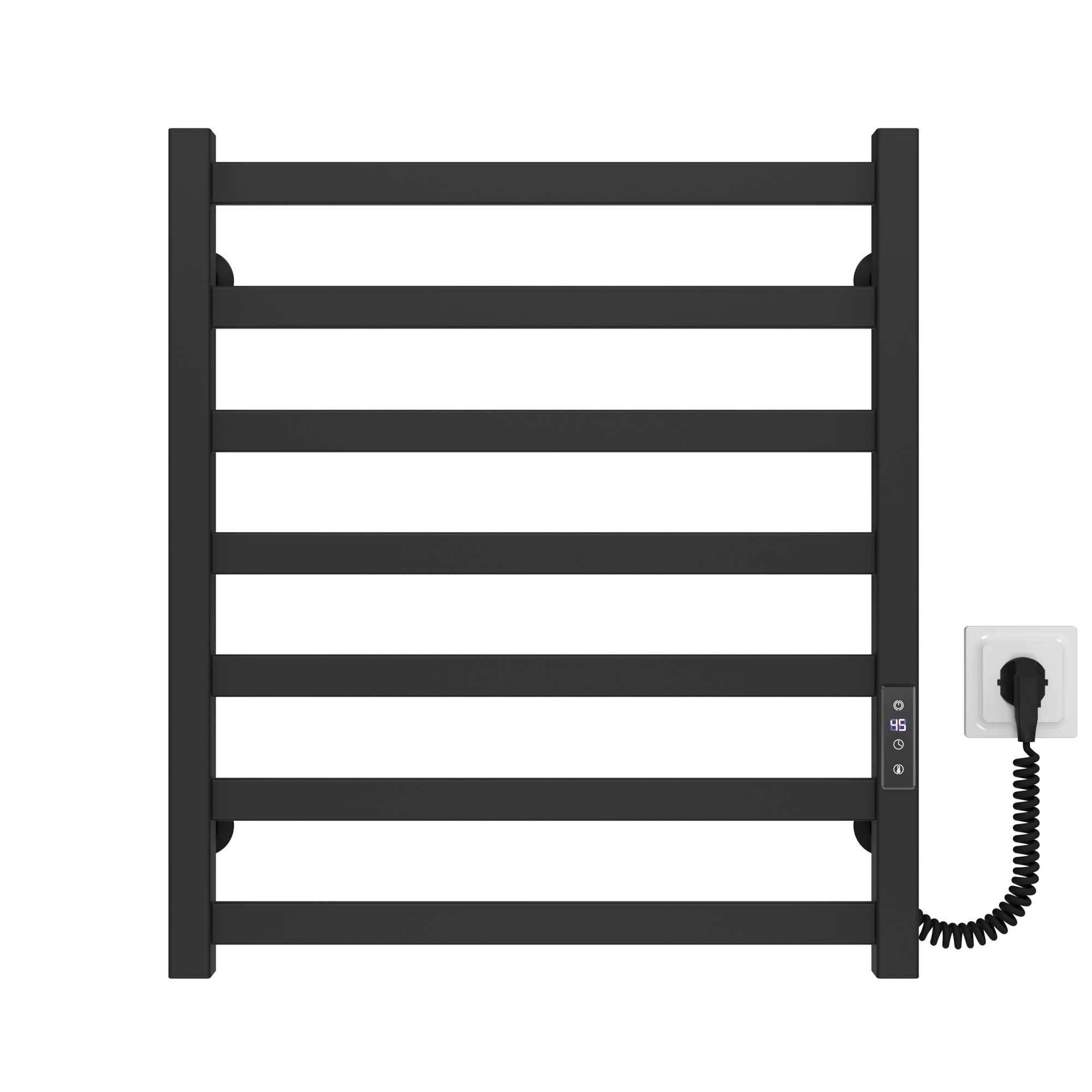 Полотенцесушитель электрический Deffi Avast П7 JD04 правое подключение крашеная сталь 500х600 см Черный (B.AV.60.50.7.EBR2)