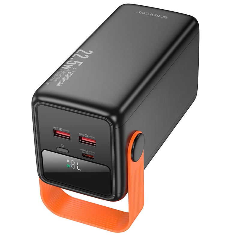 Повербанк Borofone BJ66B 60000 mAh 22,5W быстрая зарядка PD/QC фонарик Черный (U0323698) Повербанк Borofone BJ66B 60000 mAh 22,5W быстрая зарядка PD/QC фонарик Черный (U0323698)