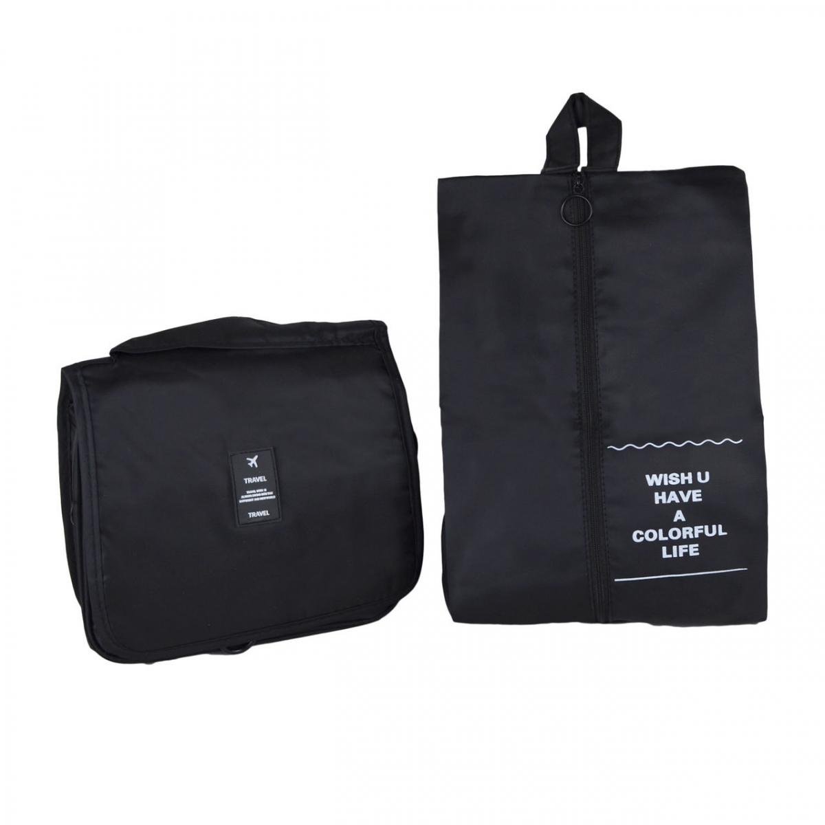 Набір дорожніх органайзерів 8в1 з нейлону Чорний (КДО-40-32) - фото 2 Набір дорожніх органайзерів 8в1 з нейлону Чорний (КДО-40-32) - фото 2