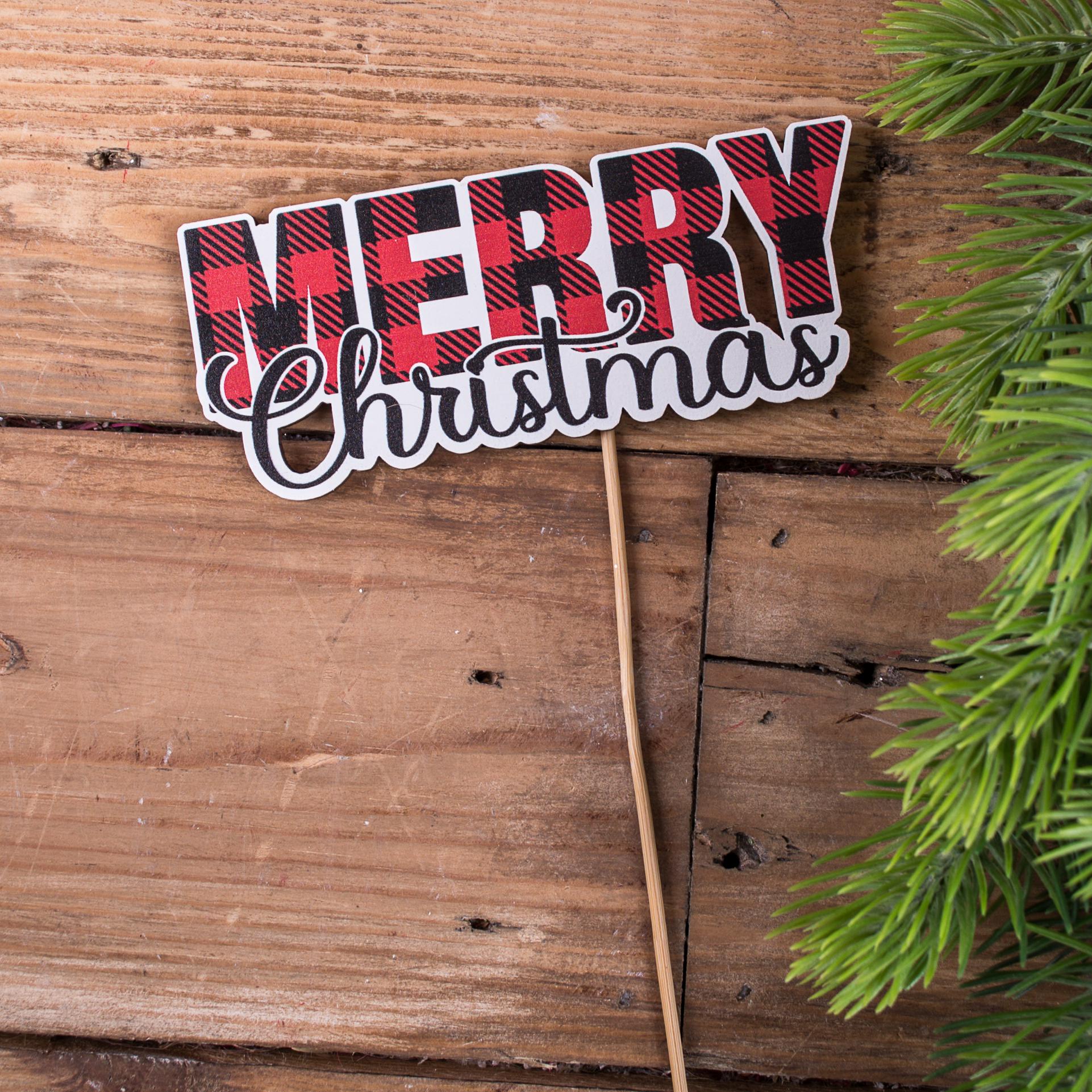 Топпер новогодний Merry christmas (262-1)