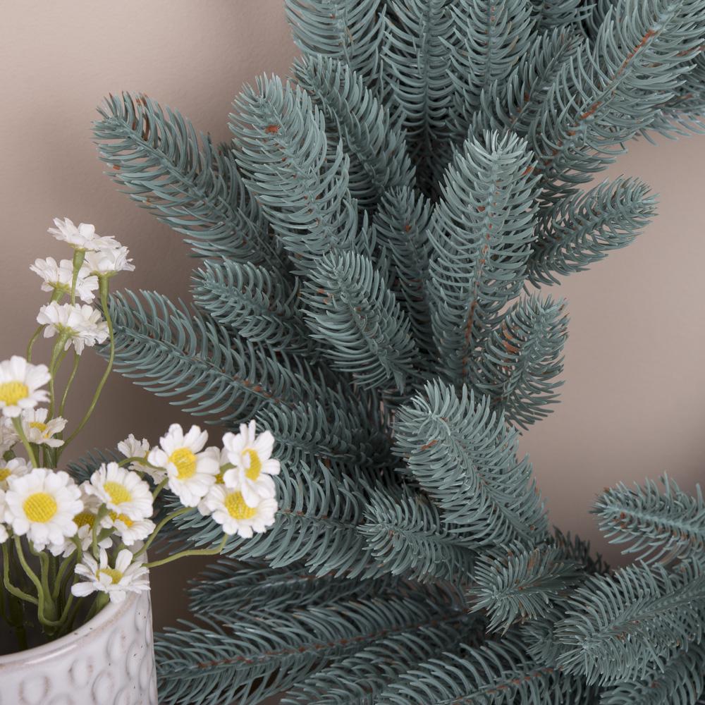 Вінок з ялини преміум 45 см Блакитний (3921-2) - фото 3 Вінок з ялини преміум 45 см Блакитний (3921-2) - фото 3