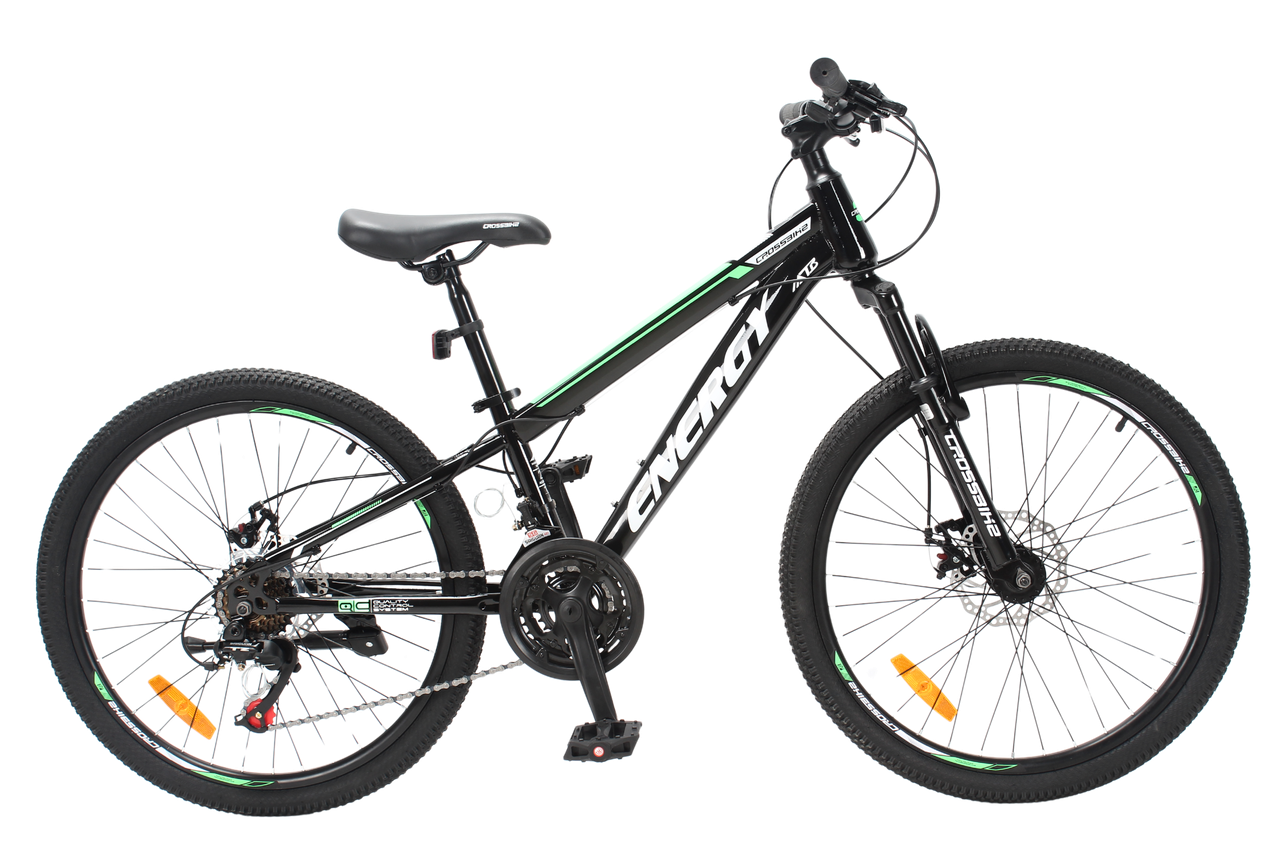 Велосипед CrossBike Energy 24" 11" Черно-зеленый