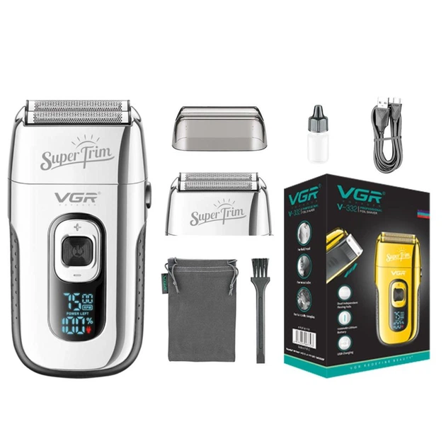 Бритва чоловіча акумуляторна шейвер VGR V-332 USB 5 Вт Сріблястий