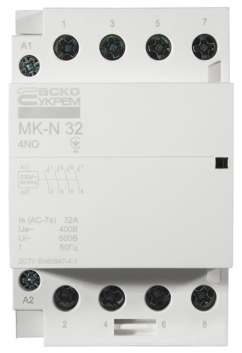 Контактор модульный АСКО-УКРЕМ MK-N 4P 32 А 4NO 220 В (A0040030032)