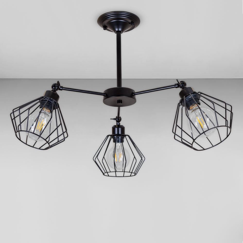 Люстра стельова Light House LS-18965-3 BK Чорний Люстра стельова Light House LS-18965-3 BK Чорний