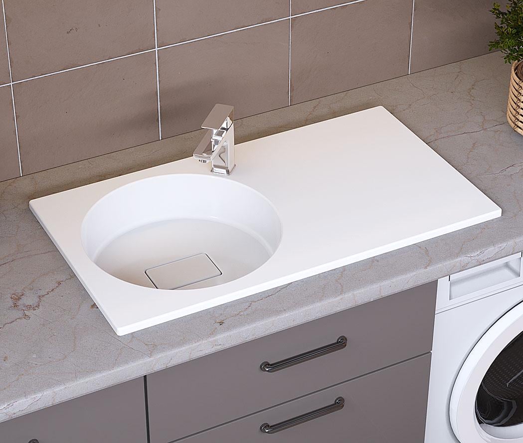Умывальник накладной Status Fency Low 80 R White (715) Умывальник накладной Status Fency Low 80 R White (715)