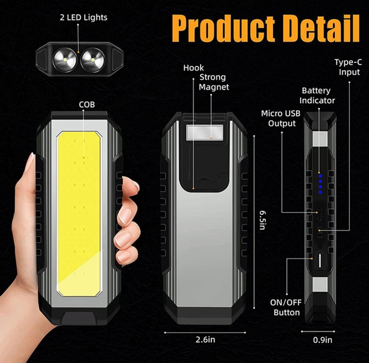 Ліхтарик універсальний К586 з зарядкою від Type-C Сірий (719043078781) - фото 2 Ліхтарик універсальний К586 з зарядкою від Type-C Сірий (719043078781) - фото 2