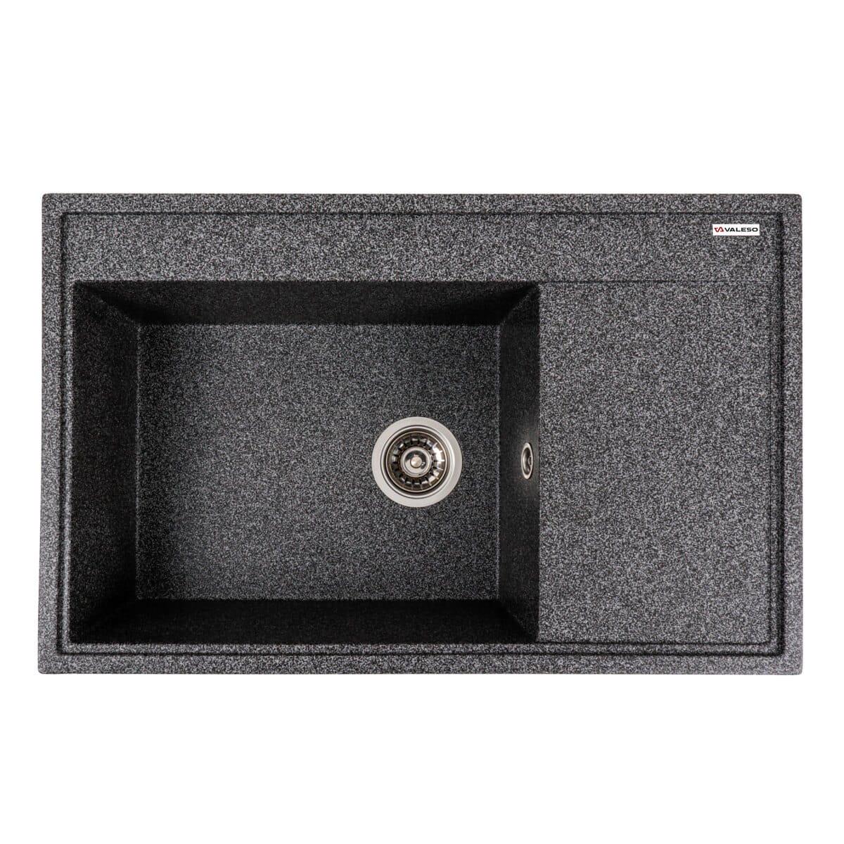 Мойка гранитная Valeso Azurit 790х500 врезная прямоугольная Графит матовый (PLTM-SP000048323)