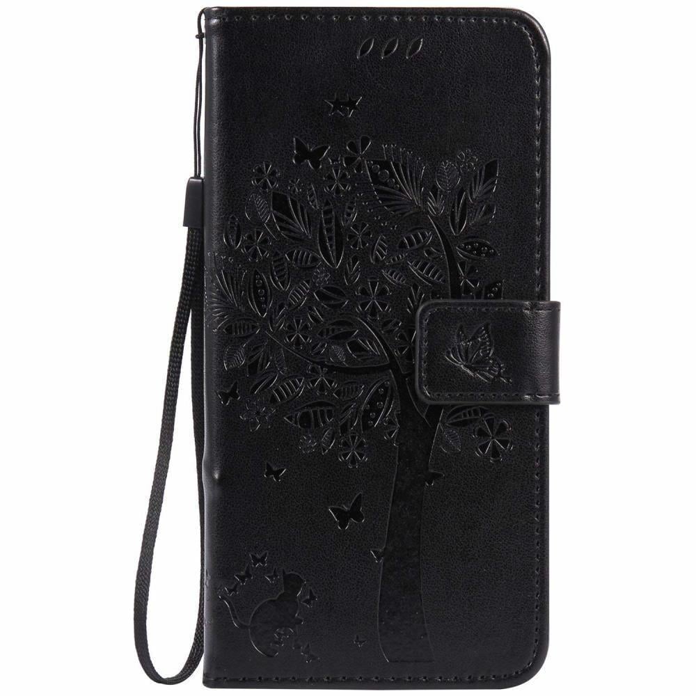 Чехол для Xiaomi Redmi Note 10 (рисунок кот и дерево) Black (21871-2B)