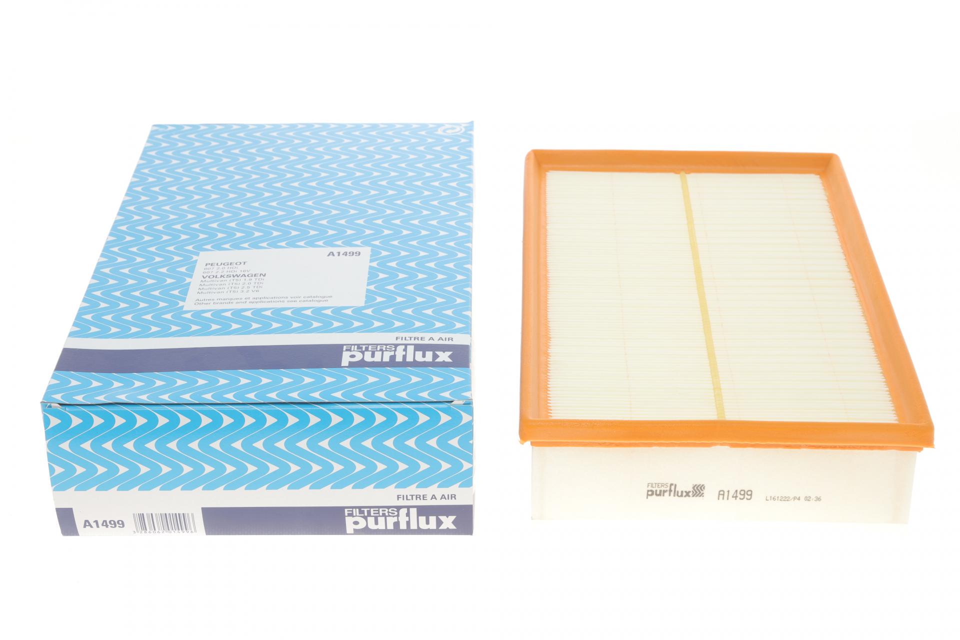 Фильтр воздушный PURFLUX для VW T5 с поролоном (A1499)