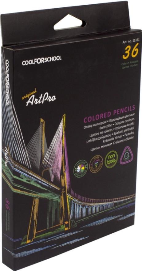 Карандаши цветные профессиональные Cool For School Art Pro 36 цветов