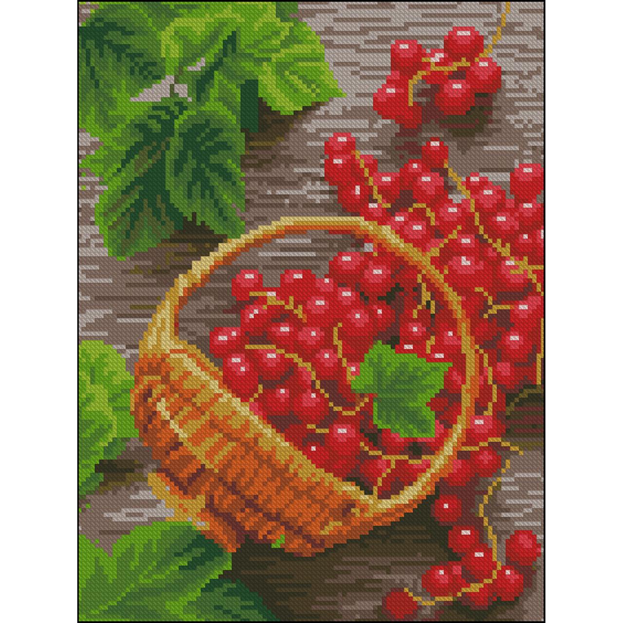 Алмазная мозаика Strateg Смородина без подрамника 30х40 см (ZAV3040-31)