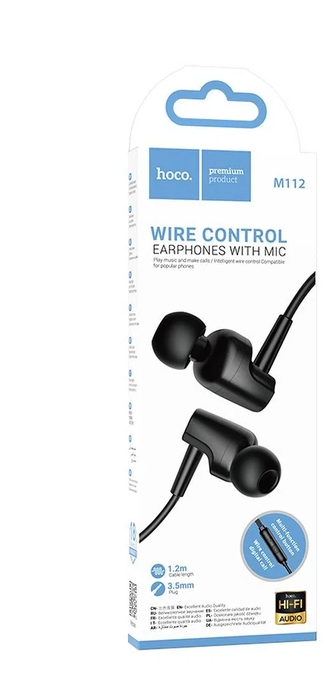 Наушники Hoco M112 3,5 мм Story universal with microphone Наушники Hoco M112 3,5 мм Story universal with microphone