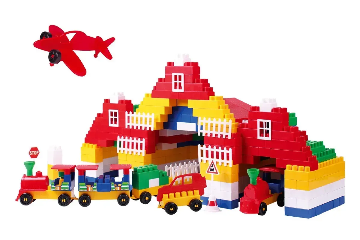 Конструктор детский ТехноК Блочный из пластика на 540 деталей Разноцветный (150-98-TH0557)