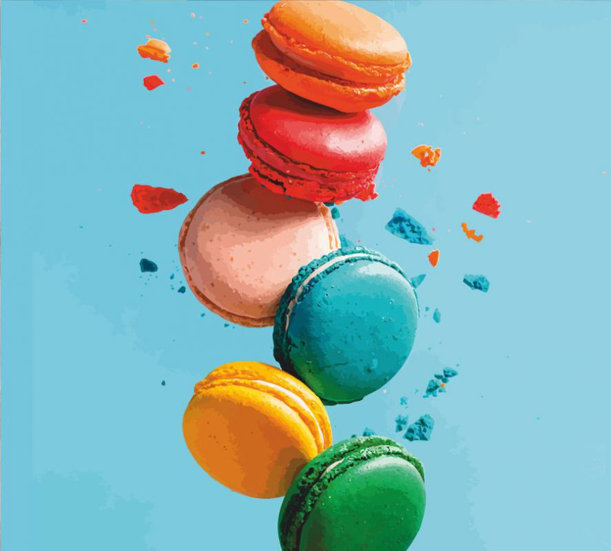 Картина по номерам Rosa Macarons 35х45 см (N00013251)