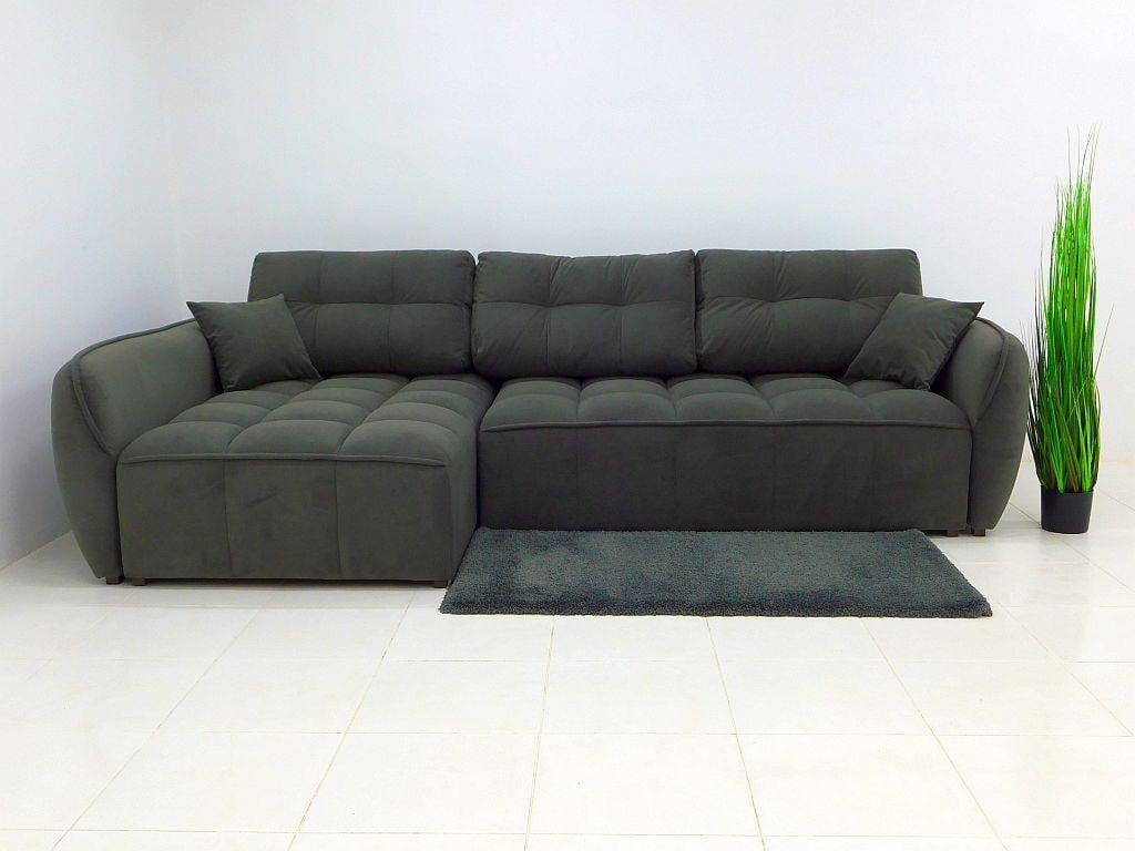 Диван розкладний кутовий у вітальню/спальню Вуді Конті з довгою боковиною дерево/ламінована ДСП/тканина Темно-сірий - фото 2 Диван розкладний кутовий у вітальню/спальню Вуді Конті з довгою боковиною дерево/ламінована ДСП/тканина Темно-сірий - фото 2