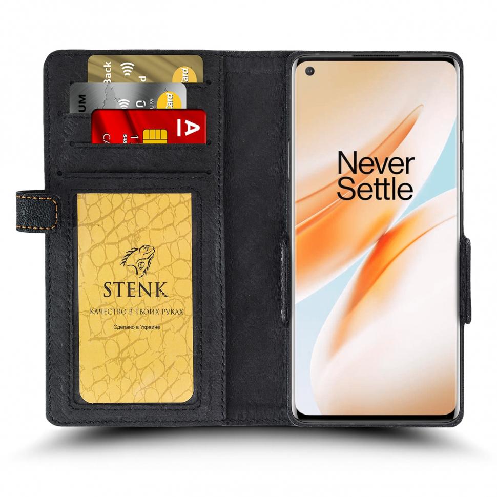 Чехол книжка Stenk Wallet для OnePlus 8 Черный (68885)