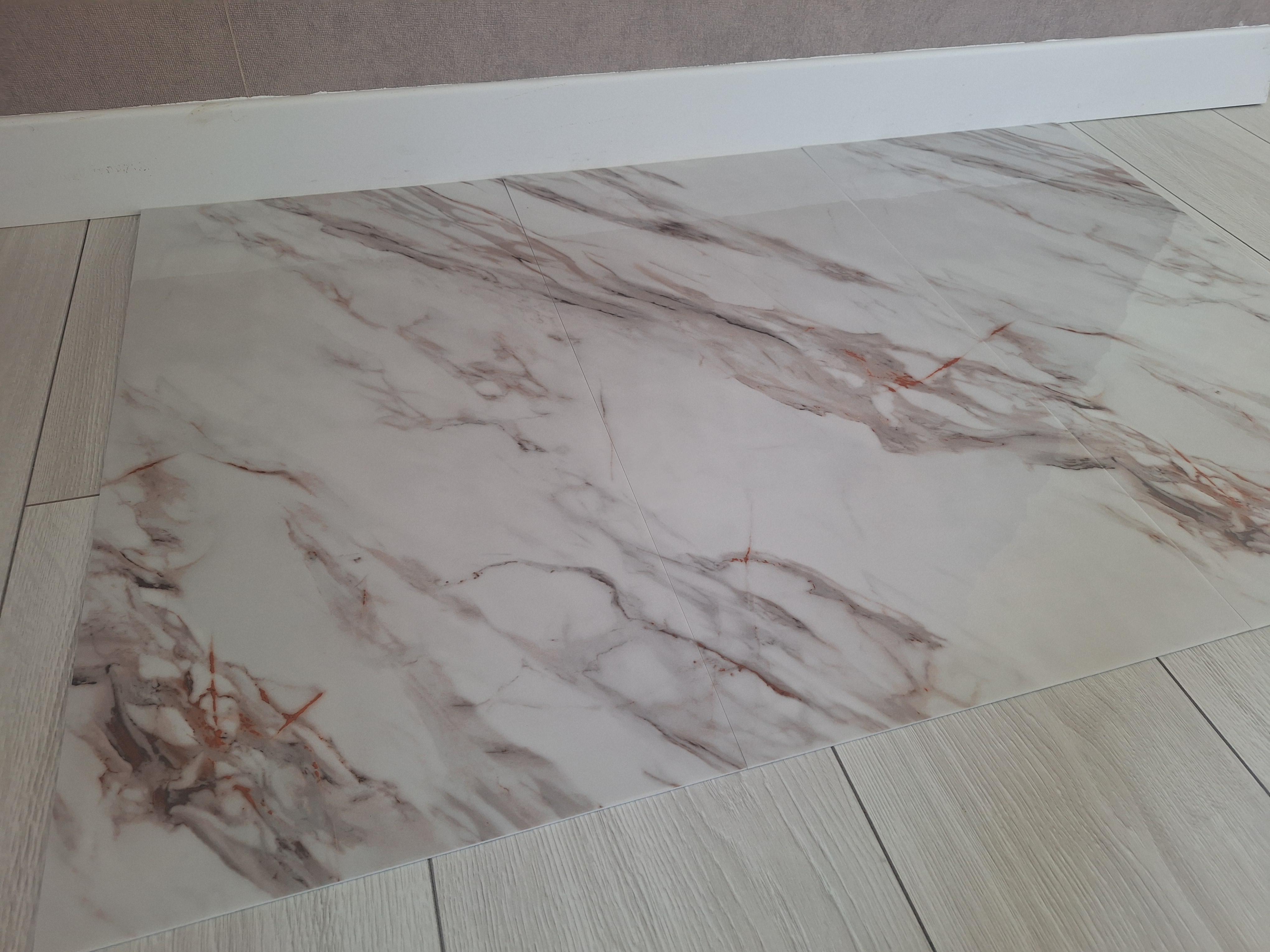 Плитка-самоклейка виниловая мрамор 600х300х2 мм глянцевый (F018) - фото 3