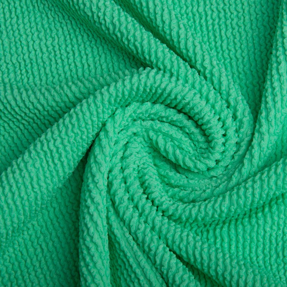 Ткань бифлекс фактурная гофрированная жатка Мятно-зеленый (20005)