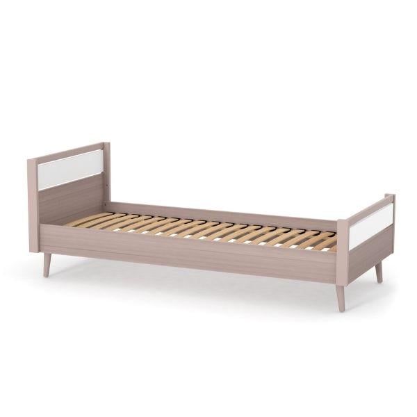 Кровать односпальная Верес Нью-Йорк 80x190 см с бортиками из ДСП и МДФ Капучино/Белый (26.1.1.33.13)