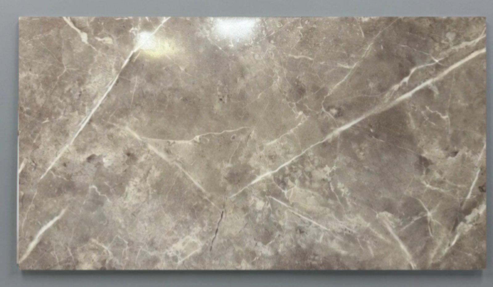 Самоклеящаяся плитка виниловая для стен мрамор 60x30x0,2 см Коричневый глянец (А13)