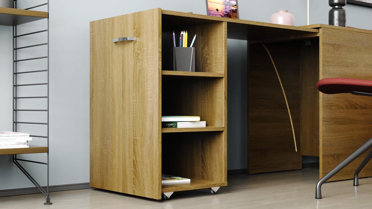 Стіл-тумба трансформер Ferrum-decor Смарт 1/2 ДСП 16 мм 750x1450x600 мм Дуб Сонома Трюфель (FRD-105078) - фото 6