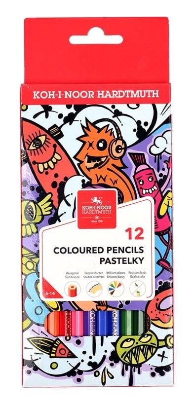 Карандаши в наборе цветные Koh-i-noor TEENAGE 12 цветов (3552)