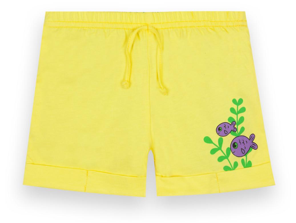 Шорты детские хлопковые для девочки Gabbi SH-21-5-1 Моя принцесса 68 см Желтый (12726)